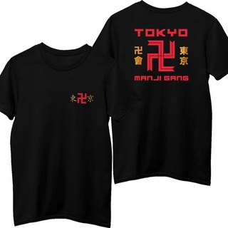 เสื้อคนอ้วนผญ เสื้อผู้ชายเท่ Tokyo Revengers: เสื้อการ์ตูนอนิเมะพ็อกเก็ต Manji pC^ เสื้อสีขาว Tee