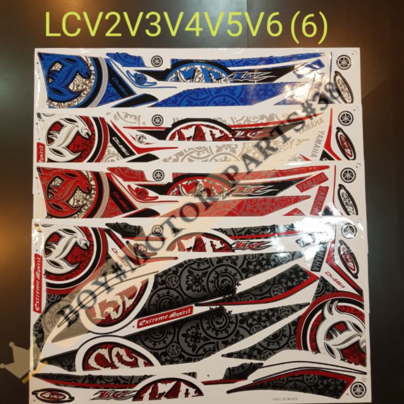 YAMAHA LC135 NEW V2 V3 V4 V5 V6 BATIK ( 6 ) สติ๊กเกอร์ร่างกาย