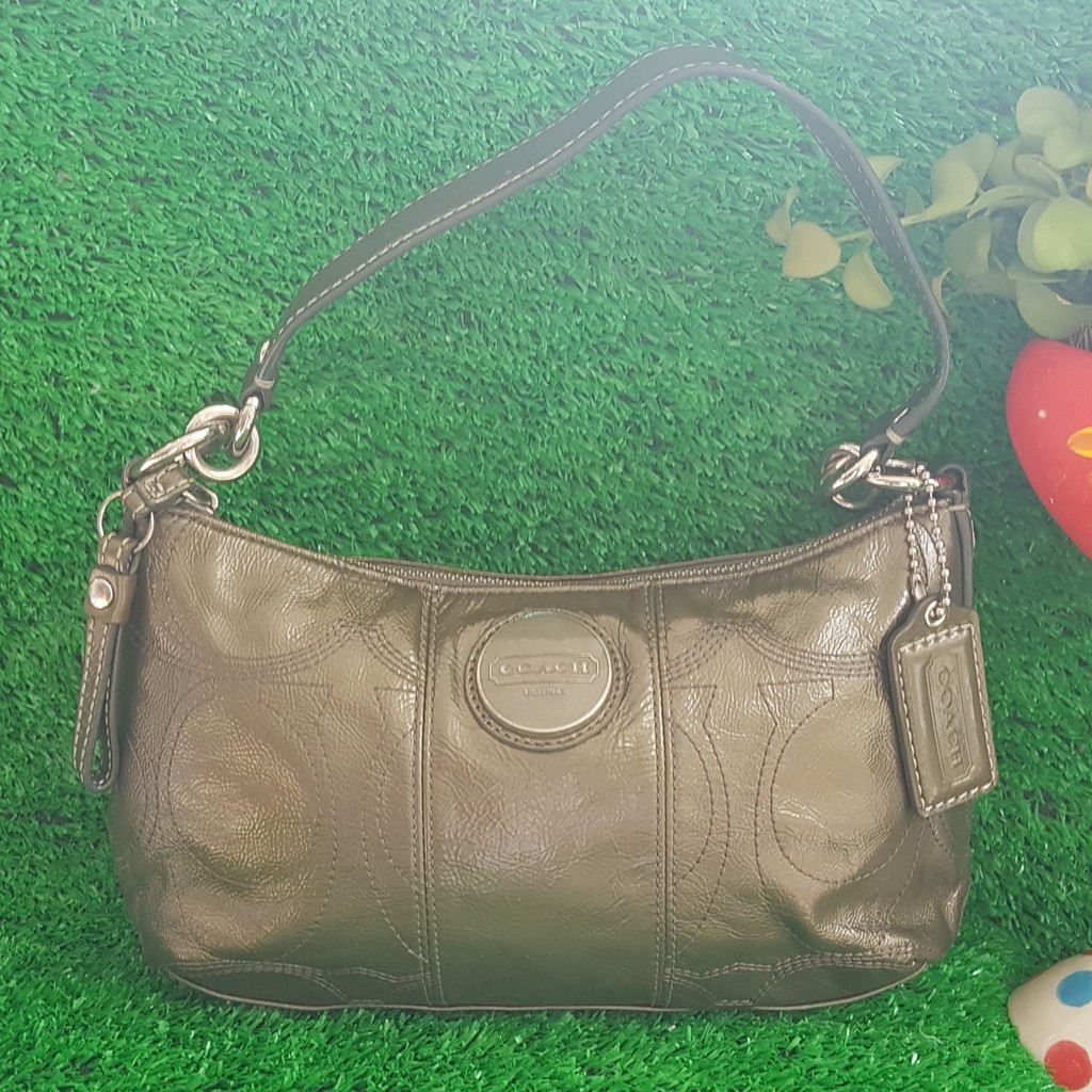 กระเป๋า COACH F15141 สีเขียวขี้ม้าของแท้100%