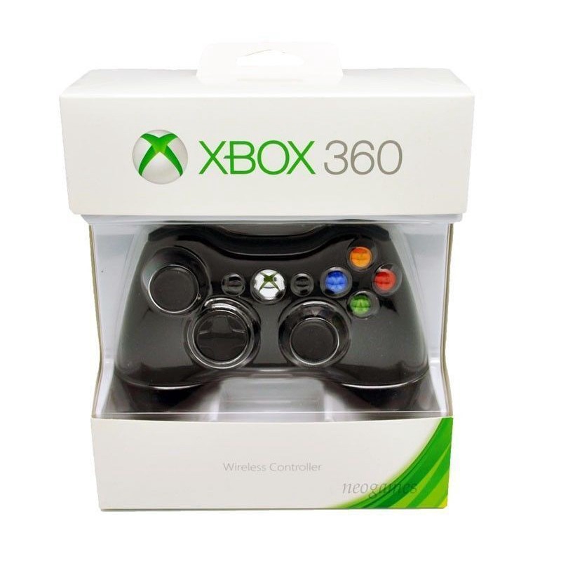 คอนโทรลเลอร์ไร้สาย Microsoft Xbox 360 อย่างเป็นทางการ (สีดํา) - ใหม่!
