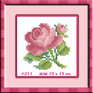 ไอแอมครอสติช iamcrossstitch DIY รหัสTmini-211 15x15 cm. ชุดอุปกรณ์งานฝีมือปักครอสติชครบชุด