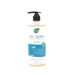 Hug organic แชมพูสูตรอ่อนโยนกลิ่นเป้ปเปอร์มิ้นต์ 500 ml