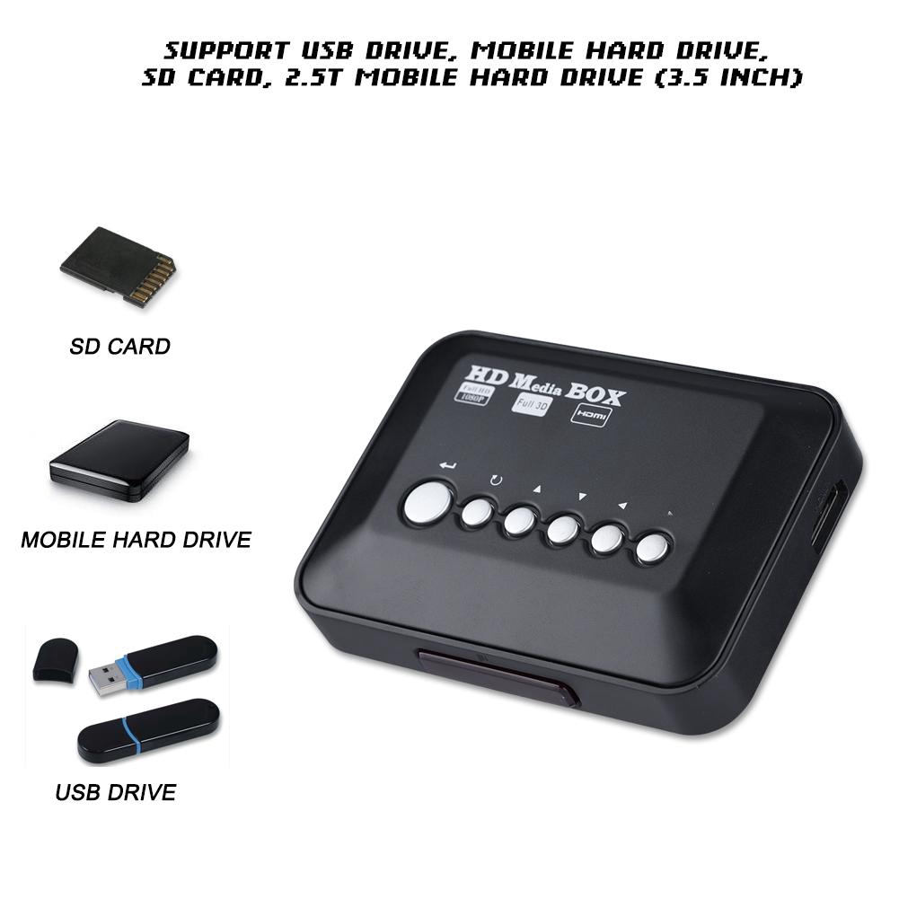 HD 1080P HDMI Digital Audio Video Media Player H.264 USB SD Support MKV/RM/ RMVB | Shopee Thailand