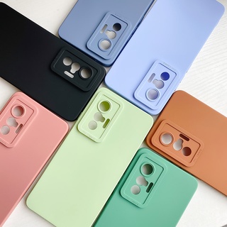 เคส ซิลิโคนนุ่มเคสป้องกันขอบสี่เหลี่ยมกล้องแองเจิลอายกันกระแทกสี Xiaomi Mi 11T 11 Pro Ultra Lite 11T 10s ViCi 4G 5G