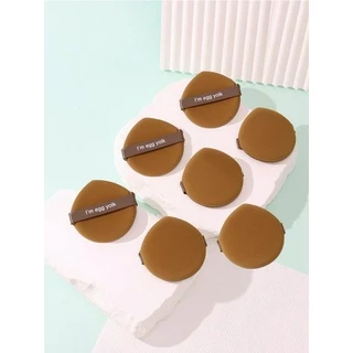 พัฟเบาะลม 7 ชิ้นพร้อมเคสเก็บของ, ฟองน้ําแต่งหน้าแบบใช้ซ้ําได้, ใช้เปียกและแห้ง, สําหรับของเหลว