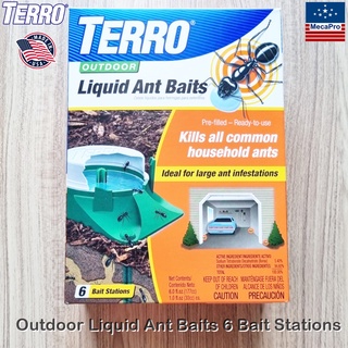 TERRO® T1806-6 Outdoor Liquid Ant Baits 6 Bait Stations ผลิตภัณฑ์กำจัดมด