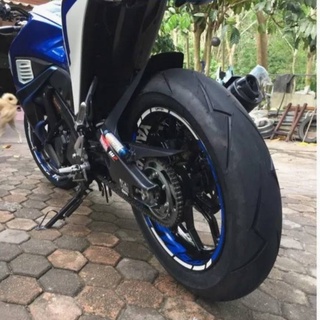 Fujiyama Motorcycle tires (Tubeless) ยางมอเตอร์ไซด์เรเดี้ยน (ไม่ใช้ยางใน) ลาย FLASH  ขอบ 17 CB150R M-salaz CBR