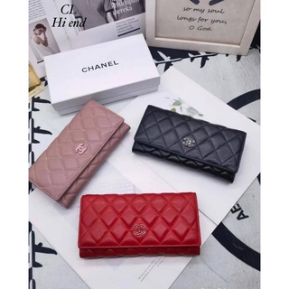 กระเป๋าสตางค์ผู้หญิง CHANEL ใบยาว Hi end มีช่องซิปด้านใน