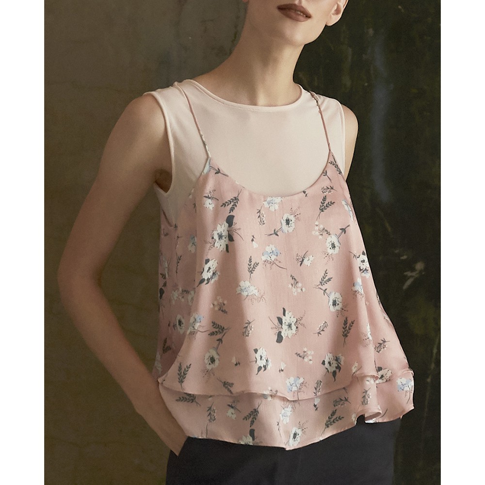 f.fashion สายเดี่ยวลายดอกไม้ ผู้หญิง หลากสี + เสื้อแขนกุด | Floral Print Camisole + Tank Top | 05242