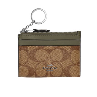 กระเป๋าใสบัตร COACH 88208 MINI SKINNY ID CASE IN SIGNATURE CANVAS (SVSTG) [88208SVSTG]