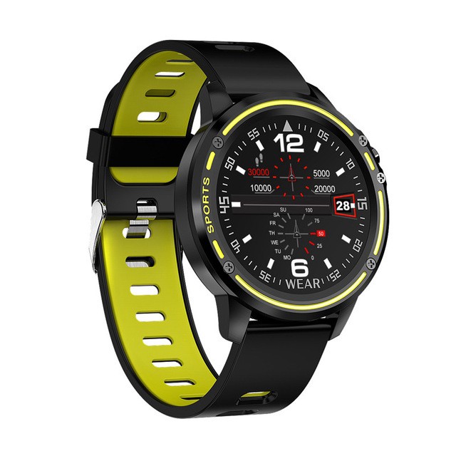 ﺴ☫◎L8 smart watch men's IP68 waterproof heart rate ECG oximeter pedometer stopwatch Bluetooth photo sports fitness watch
