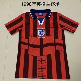 เสื้อกีฬาแขนสั้นลายทีมชาติฟุตบอล England Away 1998 ชุดเยือนสําหรับผู้ชาย