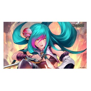 ﻿Commandeer Trading Card Game - Playmat  Luciana, Blademage Champion