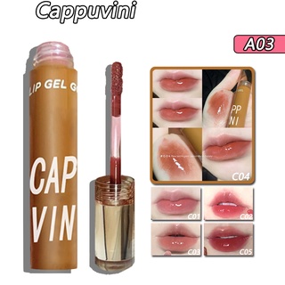 Cappuvini ลิปสติก ลิปกลอส เนื้อแมตต์กํามะหยี่ 3D กันน้ํา ติดทนนาน 5 สี