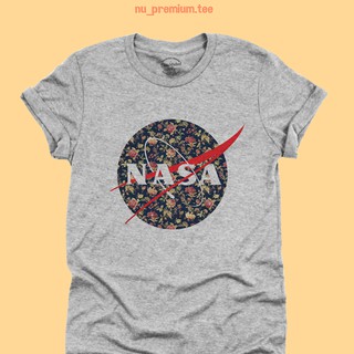 เสื้อยืด นาซ่า NASA Logo ลายดอกไม้ ไซส์ S - 2XL