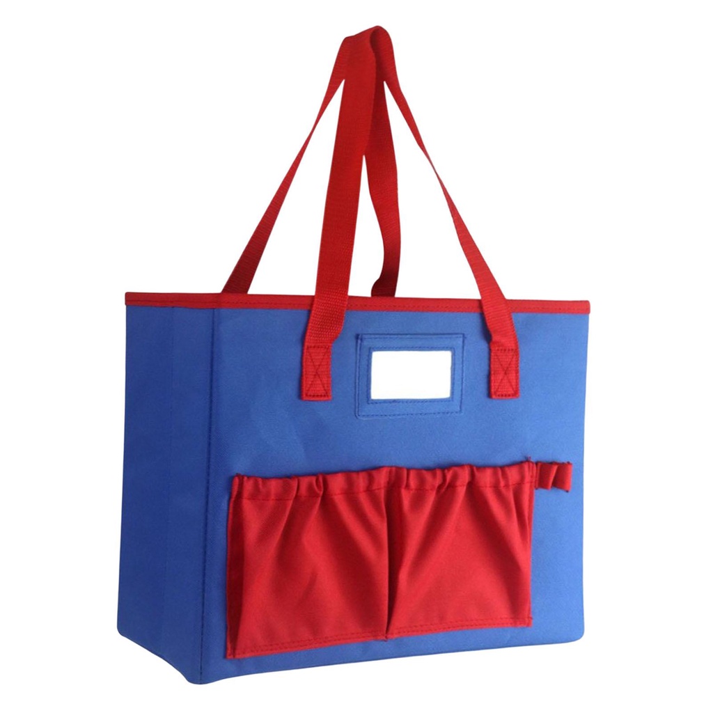 Teacher Utility Tote Bag Reusable Transparent Label for Laptop office