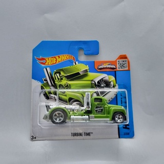 รถเหล็ก Hotwheels TURBINE TIME สีเขียว แพคสั้น (ib21)