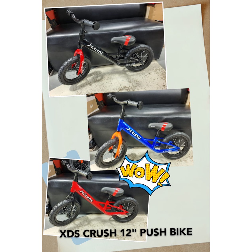 XDS CRUSH 12" ALLOY PUSH BIKE BALANCE BIKE รองรับอายุ 30 กก. - 2 ถึง 5 ปี