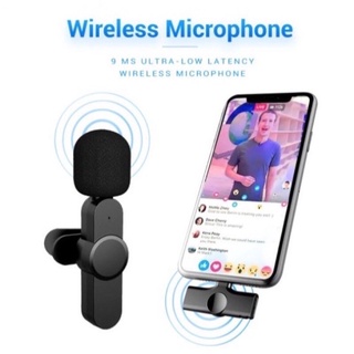 🔥🆕🔥Wireless Microphone ไมค์ไร้สาย ไมโครโฟนไร้สาย สมาร์ทโฟน กล้อง ไมค์ไลฟ์สด ไมค์ไร้สายหนีบเสื้อ ไมค์หนีบปกเสื้อ