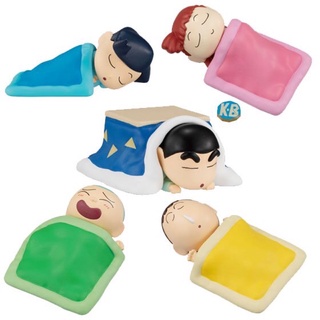 Crayon Shin-chan Oyasumi-tai 2 (Set of 5) Shinnosuke Kazama Masao Nene Bo ชินจังจอมแก่น โมเดลกาชาปอง Gashapon รีเมนท์