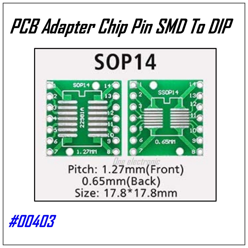 Pcb Board Converter Smd 0.65 มม./127 มม.SOP14/SSOP14 Pin ถึง 2.54 มม.DIP