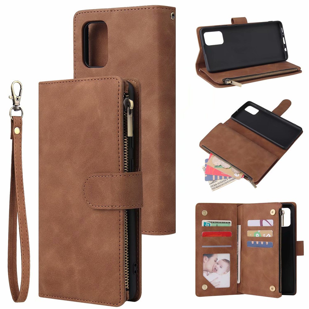 เคส ซัมซุง Casing for Samsung Galaxy A37 A57 A07 A17 A06 A16 A26 A36 A56 A32 A33 A53 A73 A13 A23 A54 A34 A55 A14 A52 A52s A42 4G 5G เคสมือถือหนังซิปฝาพับพร้อมช่องกั้นกันชนใส่บัตร Flip Cover Wallet Zipper Case Phone TPU Silicone With Card Pocket Slots ราคา ถูกที่สุด ดีลบีเคเค แกลเลอรีภาพที่ 6
