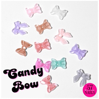 อะไหล่ติดเล็บรูปโบว์ CANDY BOW ติดประดับเล็บ ลูกปัดโบว์