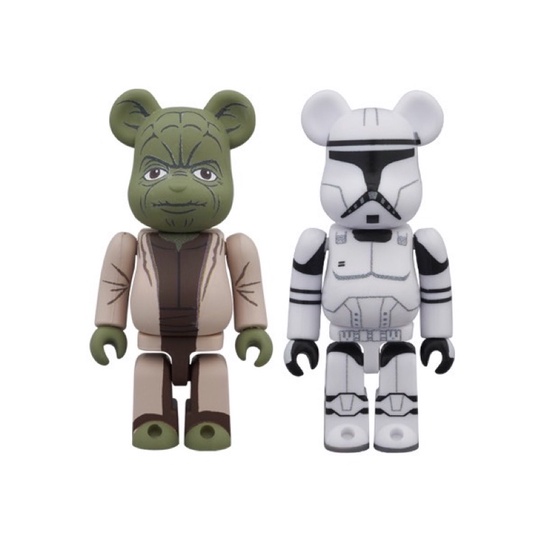 (ของแท้) BE@RBRICK STAR WARS 100% 2PACK: YODA & CLONETROOPER (Bearbrick)