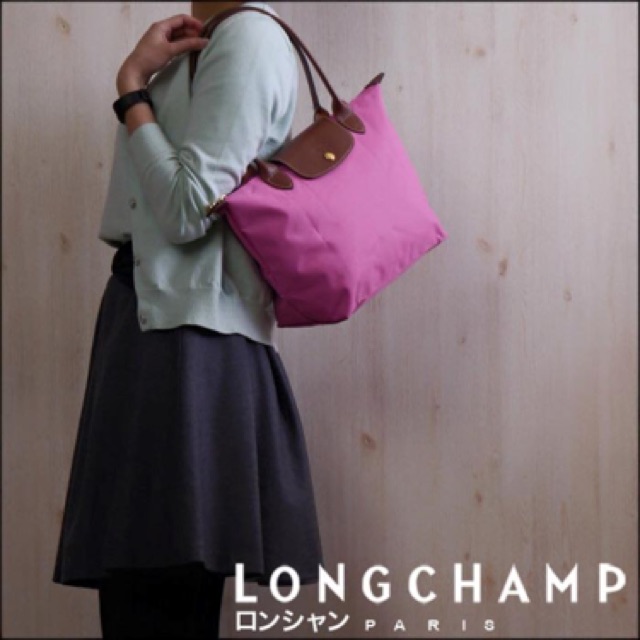 Longchamp size m หูยาว สีชมพู