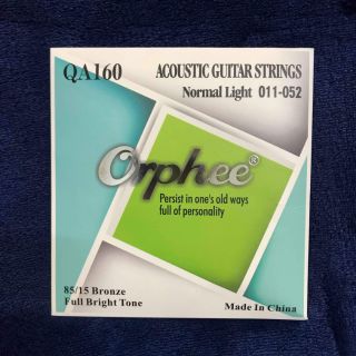 สายกีต้าร์โปร่ง เคลือบกันสนิม 6 เส้น Acoustic guitar orphee QA 160