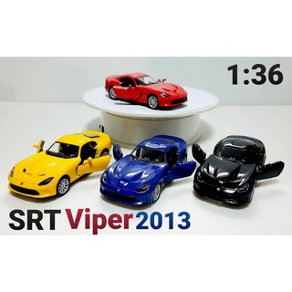 โมเดลรถดอร์ดจ ไวเปอร์ Dodge Viper SRT GTS ปี 2013 โมเดลรถเหล็ก ฺรถโมเดล Scale 1:36 ความยาวรถ 5 นิ้ว งานแบรนด์ Kinsmart