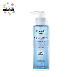 [พร้อมส่ง!!]Eucerin (ยูเซอริน) UltraSensitive Cleansing Gel [Hyaluron] ขนาด 200ml.[EXP.150223]