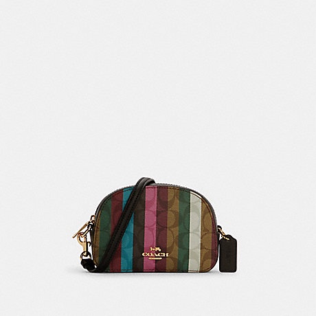 #COACH MINI SERENA CROSSBODY IN SIGNATURE CANVAS WITH STRIPE PRINT (COACH C5590) กระเป๋าสะพายข้างครอ