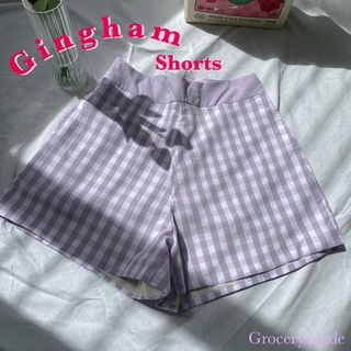 Grocery.made | Gingham shorts (Go lilac🔮)