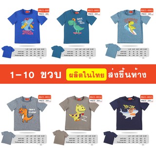 เสื้อผ้าเด็กชาย พร้อมส่ง เสื้อแขนสั้น เด็กผู้ชาย 1-10 ขวบ ผ้านิ่ม ผ้าเด้ง ๆ ใส่สบาย แบรนด์คนไทย ส่งขึ้นห้าง [RB20/21]