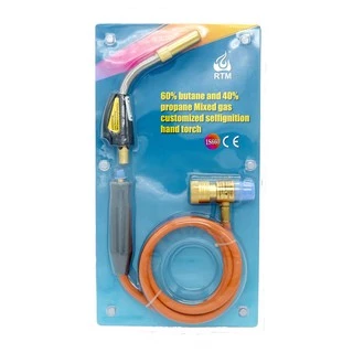 หัวเชื่อม Hand-torch รุ่น มีสาย RTM-1S660 ใช้ต่อกับแก๊สกระป๋อง เชื่อมโลหะ ทองแดง เหล็ก อลูมิเนียม เงิน ทอง