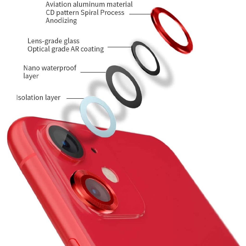 Camera Lens Protector iPhone 11 Tempered Glass Film Aluminum Alloy Lens Screen iphone 11 Lens