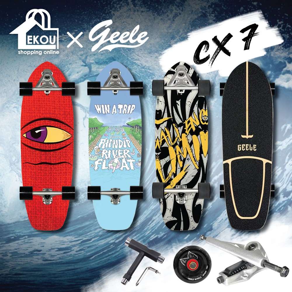*พร้อมส่ง*Geele CX7surf skateboard เซิร์ฟสเก็ต สเก็ตบอร์ด รองรับน้ำหนักได้มาก
