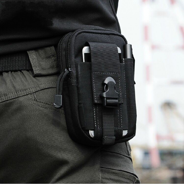 OUTDOOR TACTICAL WAIST BAG BUCKLE WAIST BELT POUCH/MENS SURVIVAL WAIST BAG กันน้ํา FIRE