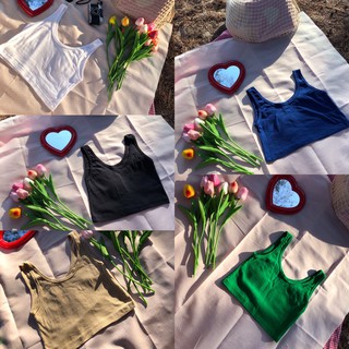 Everydayy.bff | พร้อมส่ง Allure tank top ⛅️ เสื้อกล้าม ผ้ายืดร่องเล็ก