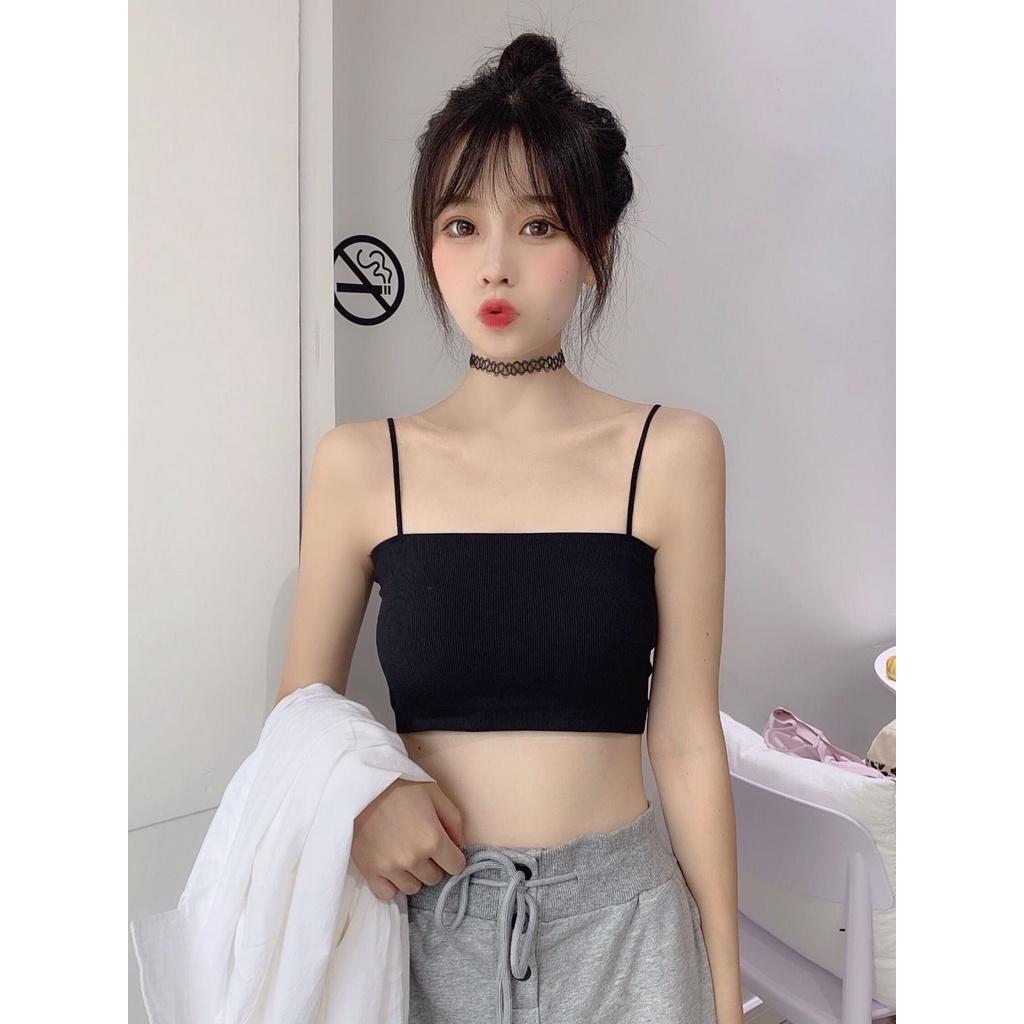 LiLi เสื้อสายเดี่ยวเกาะอก มีฟองน้ำ (มี 3 แบบ) รุ่น A001-A009