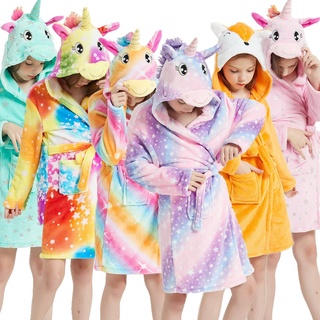 New Arrivals Unicorn Bath Robe For Kids Pajamas Animal Hooded Robes Children Dressing Gown Sleepwear Kids Bathrobe