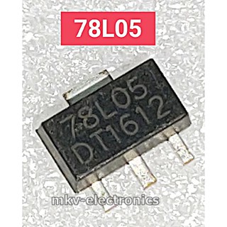 (5ตัว) 78L05  , 5V 100ma Votage Regulator SOT-89 (รหัสสินค้า M00026)