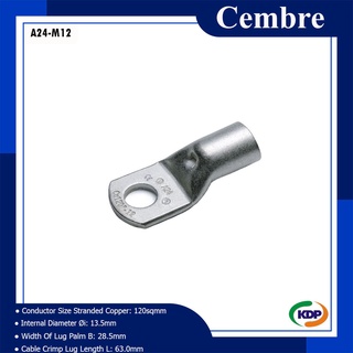 หางปลา Cembre A24-M12  (KDP) เทปพันสายไฟ สายไฟ ไฟฟ้า หางปลา ปลอกหุ้มหางปลา ไฟฟ้าโรงงาน