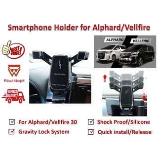 Smartphone / Hand phone Holder ที่วางโทรศัพท์ ขาจับมือถือหรือสมาร์ทโฟน สำหรับ Toyota Alphard 30 / Vellfire 30