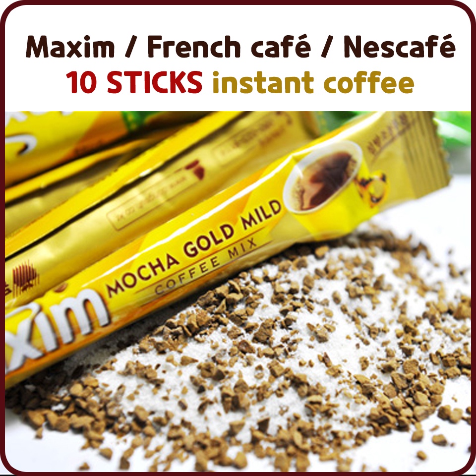 [ Maxim, French café, Nescafé, EDIYA ]กาแฟสําเร็จรูป 10 ซอง / กาแฟมิกซ์สติ๊ก 3 in 1 กาแฟผสมเกาหลีทันที