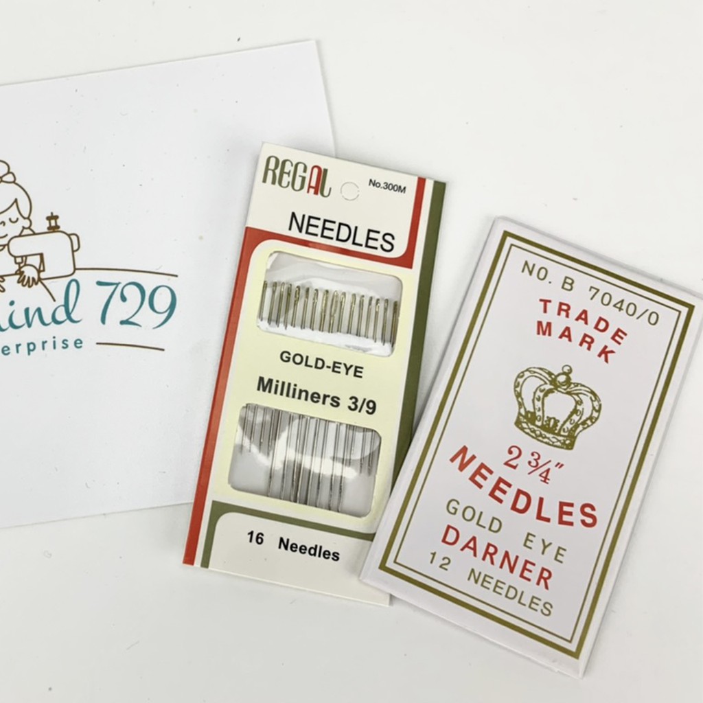 เข็มสอย ก้นทอง เข็มเย็บผ้า มีหลายขนาด