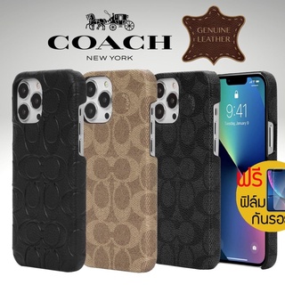 (ของแท้+แถมฟิล์ม) เคส COACH NEW YORK Slim Wrap สำหรับ iPhone 14 Pro / 14 Pro Max / 13 Pro / 13 Pro Max