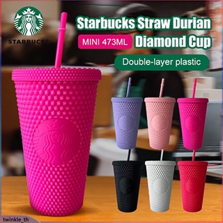 🌟Starbucks🌟【จัดส่งภายใน24ชั่วโมง】 Bling Studded Tumbler Bling ถ้วยเย็นพร้อมฟาง473Ml/710Ml แก้วน้ำกาแฟ (Twinkle.Th)