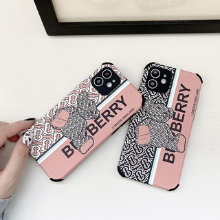 เคสโทรศัพท์หนังแบบนิ่มลายการ์ตูนหมีแฟชั่นสําหรับ Huawei P20 Lite P30 P40 Pro Nova 2 Lite 3I 5T 6 7 Se 7I Mate 20 30 Pro Honor 20 Pro 20I 10I 9 Lite 8X Y9 Prime 2019